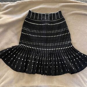 Alexander McQueen Patterned Knee Length Pleated Skirt